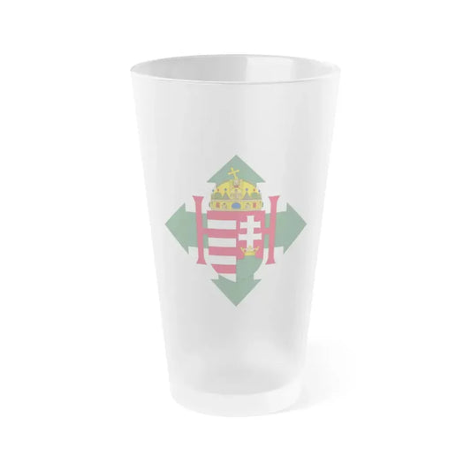 Coat of arms of Hungary (1945) - Frosted Pint Glass 16oz Default Title - Go Mug Yourself