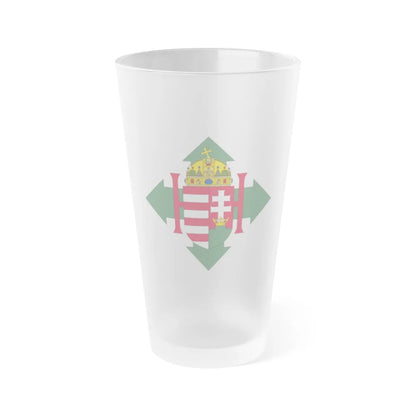 Coat of arms of Hungary (1945) - Frosted Pint Glass 16oz-Go Mug Yourself