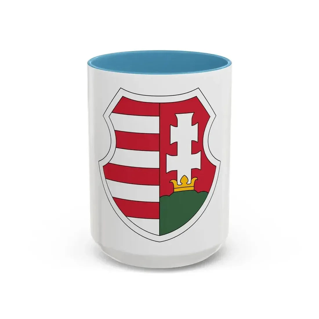 Coat of arms of Hungary (1946-1949, 1956-1957) - Accent Coffee Mug 15oz Light Blue - Go Mug Yourself