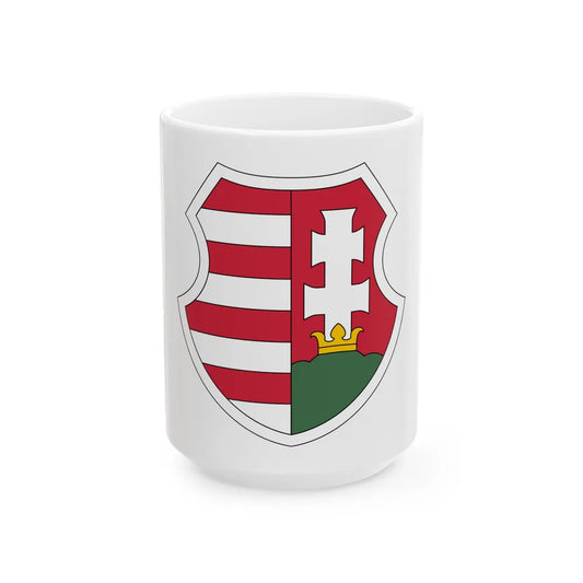 Coat of arms of Hungary (1946-1949, 1956-1957) - White Coffee Mug-15oz-Go Mug Yourself