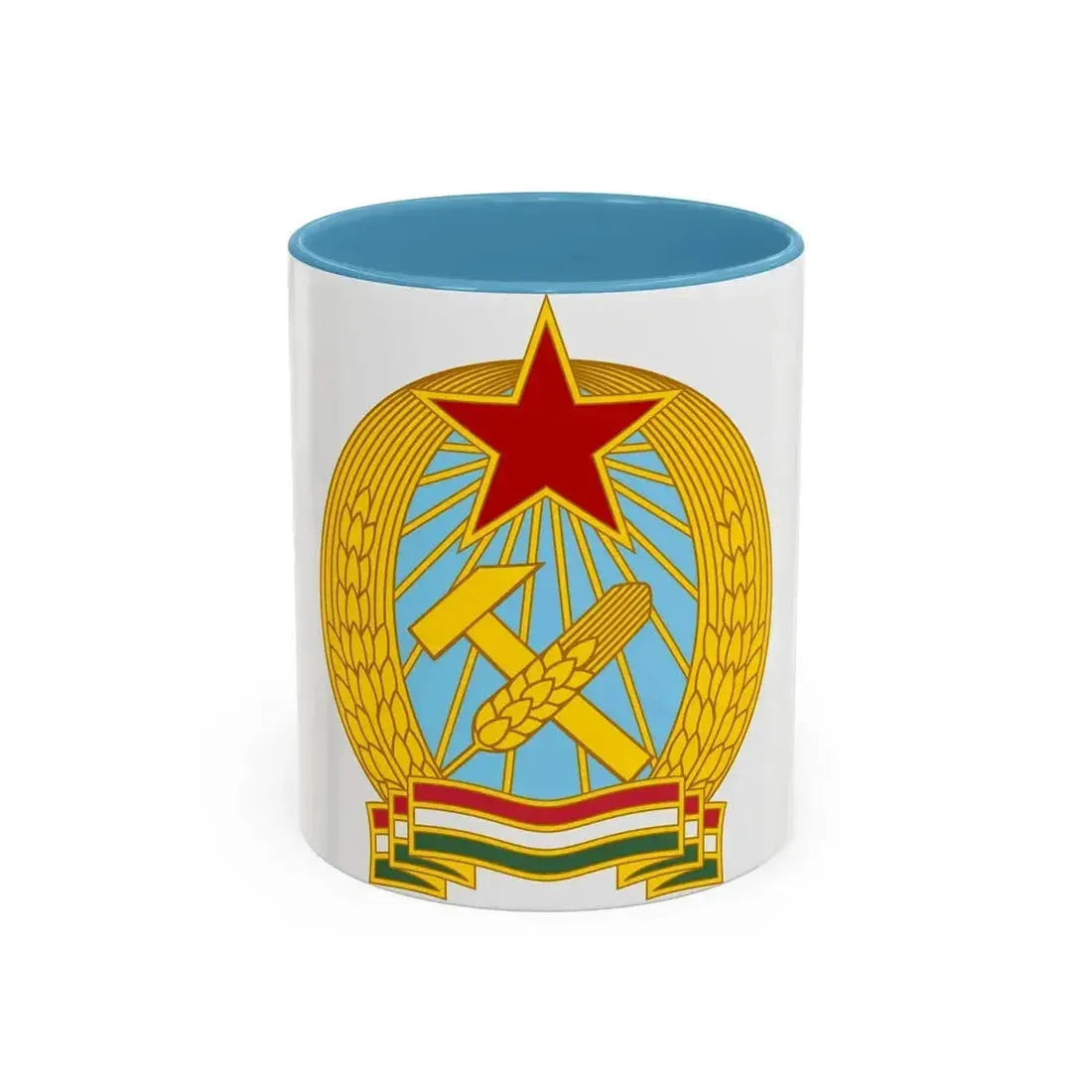 Coat of arms of Hungary (1949-1956) - Accent Coffee Mug 11oz Light Blue - Go Mug Yourself