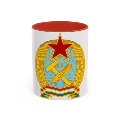 Coat of arms of Hungary (1949-1956) - Accent Coffee Mug 11oz Red - Go Mug Yourself