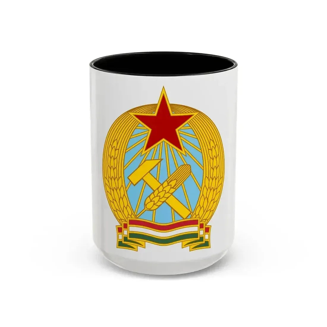 Coat of arms of Hungary (1949-1956) - Accent Coffee Mug 15oz Black - Go Mug Yourself