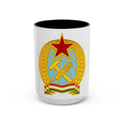 Coat of arms of Hungary (1949-1956) - Accent Coffee Mug 15oz Black - Go Mug Yourself