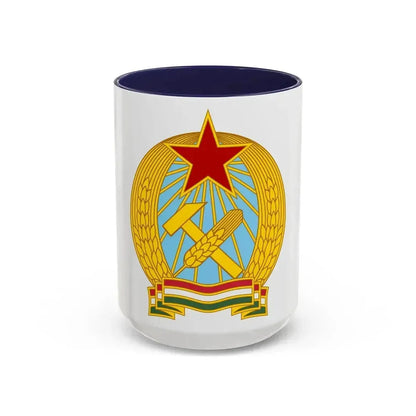 Coat of arms of Hungary (1949-1956) - Accent Coffee Mug 15oz Navy - Go Mug Yourself