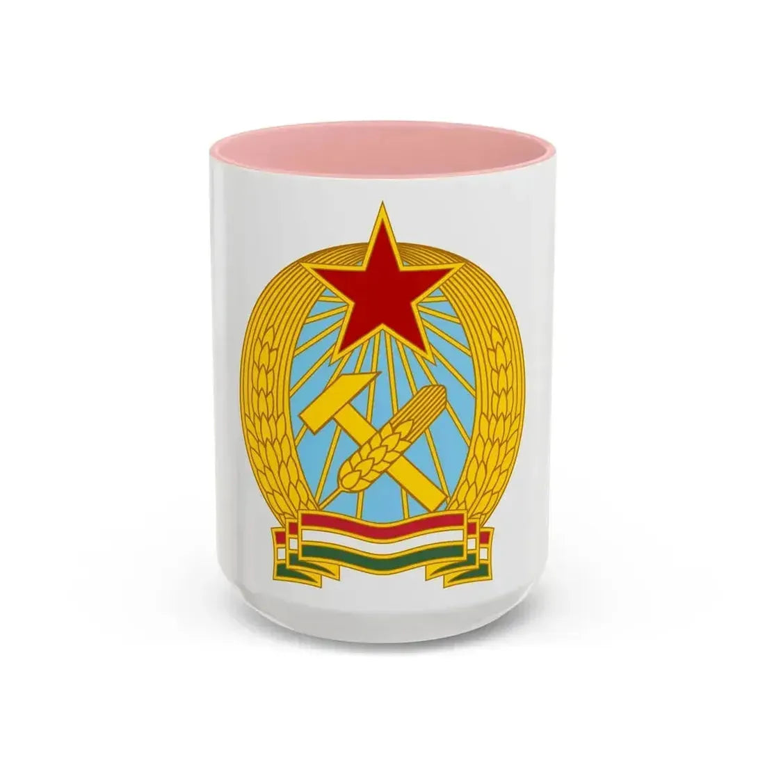Coat of arms of Hungary (1949-1956) - Accent Coffee Mug 15oz Pink - Go Mug Yourself
