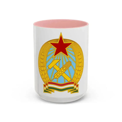 Coat of arms of Hungary (1949-1956) - Accent Coffee Mug 15oz Pink - Go Mug Yourself