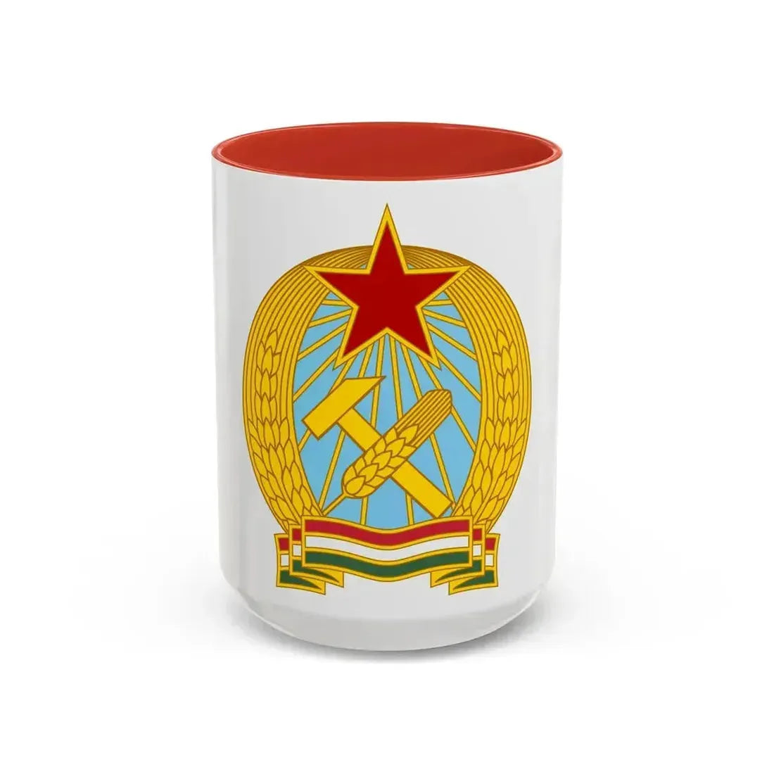 Coat of arms of Hungary (1949-1956) - Accent Coffee Mug 15oz Red - Go Mug Yourself
