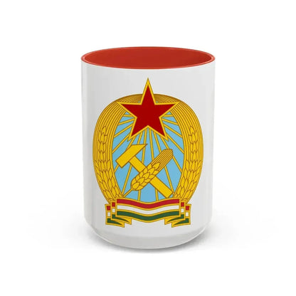 Coat of arms of Hungary (1949-1956) - Accent Coffee Mug 15oz Red - Go Mug Yourself