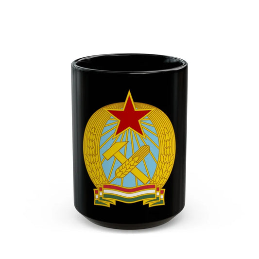 Coat of arms of Hungary (1949-1956) - Black Coffee Mug-15oz-Go Mug Yourself