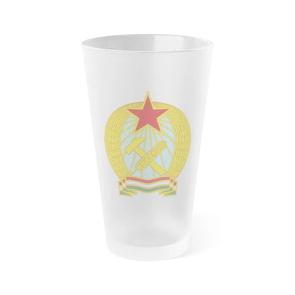 Coat of arms of Hungary (1949-1956) - Frosted Pint Glass 16oz-16oz-Frosted-Go Mug Yourself