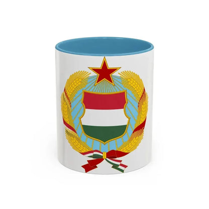 Coat of arms of Hungary (1957-1990) - Accent Coffee Mug 11oz Light Blue - Go Mug Yourself