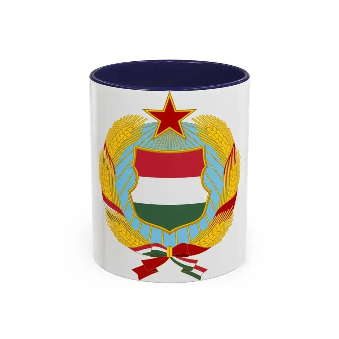 Coat of arms of Hungary (1957-1990) - Accent Coffee Mug 11oz Navy - Go Mug Yourself