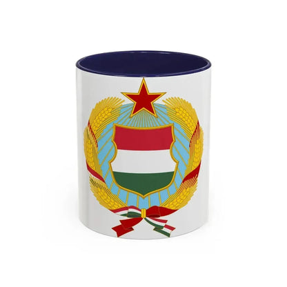 Coat of arms of Hungary (1957-1990) - Accent Coffee Mug 11oz Navy - Go Mug Yourself
