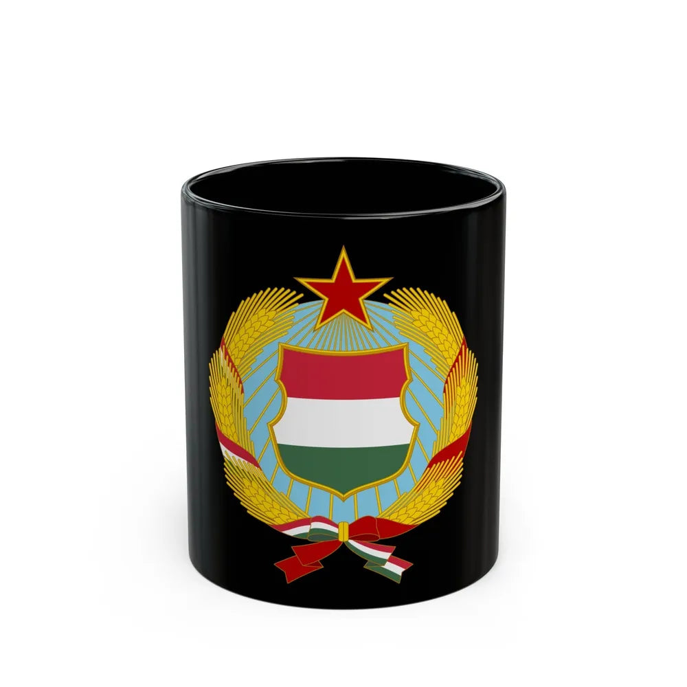 Coat of arms of Hungary (1957-1990) - Black Coffee Mug-11oz-Go Mug Yourself