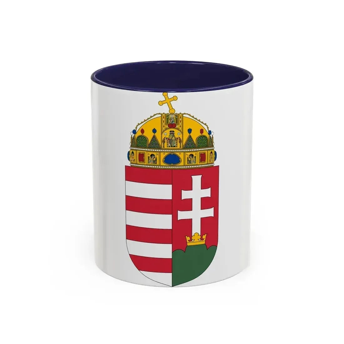 Coat of arms of Hungary - Accent Coffee Mug 11oz Navy - Go Mug Yourself