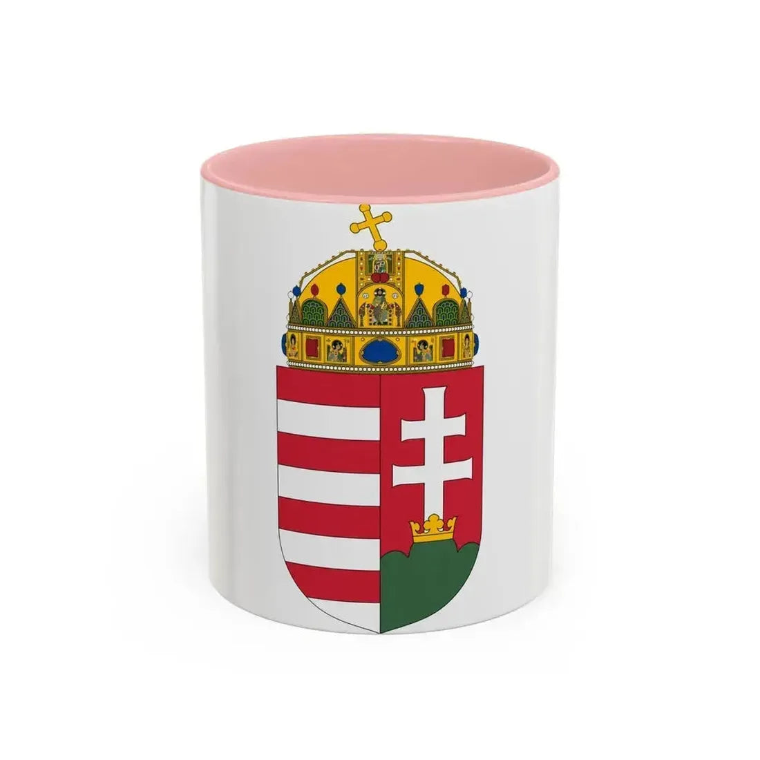 Coat of arms of Hungary - Accent Coffee Mug 11oz Pink - Go Mug Yourself