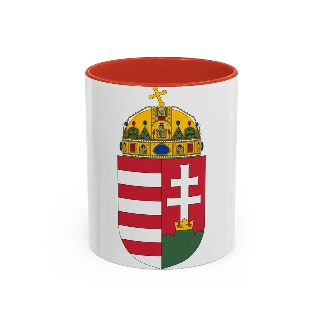 Coat of arms of Hungary - Accent Coffee Mug 11oz Red - Go Mug Yourself