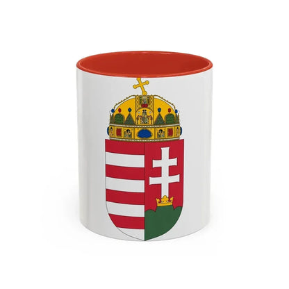 Coat of arms of Hungary - Accent Coffee Mug 11oz Red - Go Mug Yourself