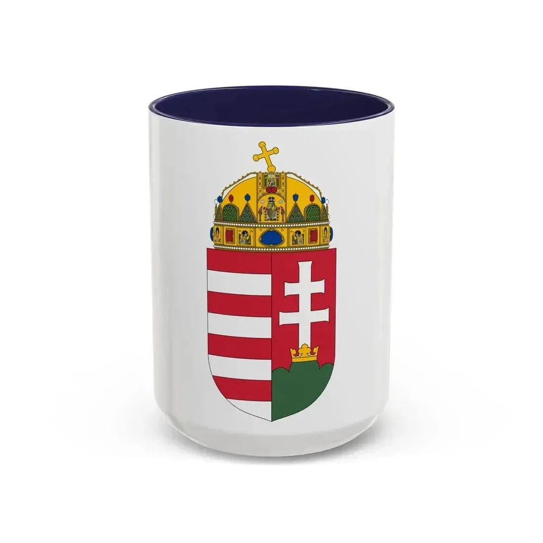 Coat of arms of Hungary - Accent Coffee Mug 15oz Navy - Go Mug Yourself