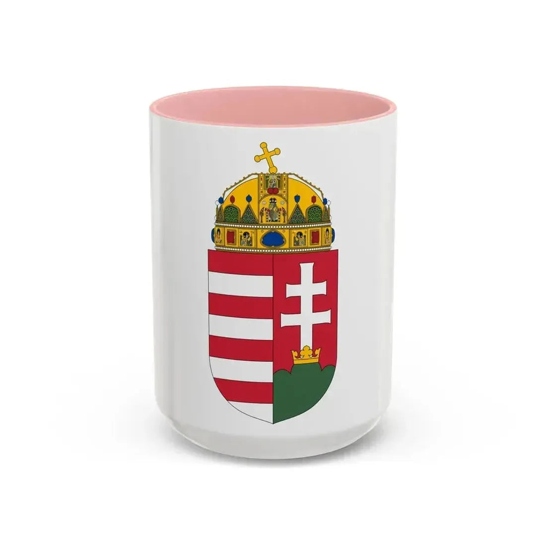Coat of arms of Hungary - Accent Coffee Mug 15oz Pink - Go Mug Yourself