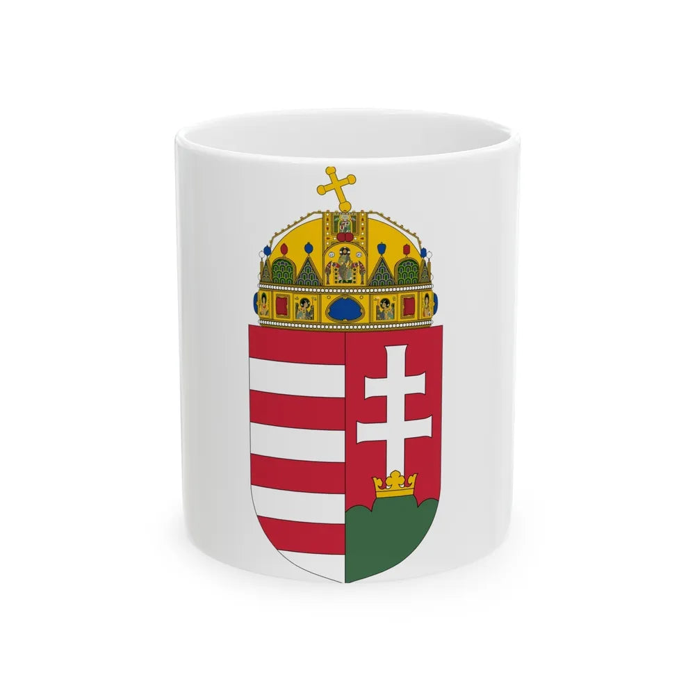 Coat of arms of Hungary - White Coffee Mug-11oz-Go Mug Yourself