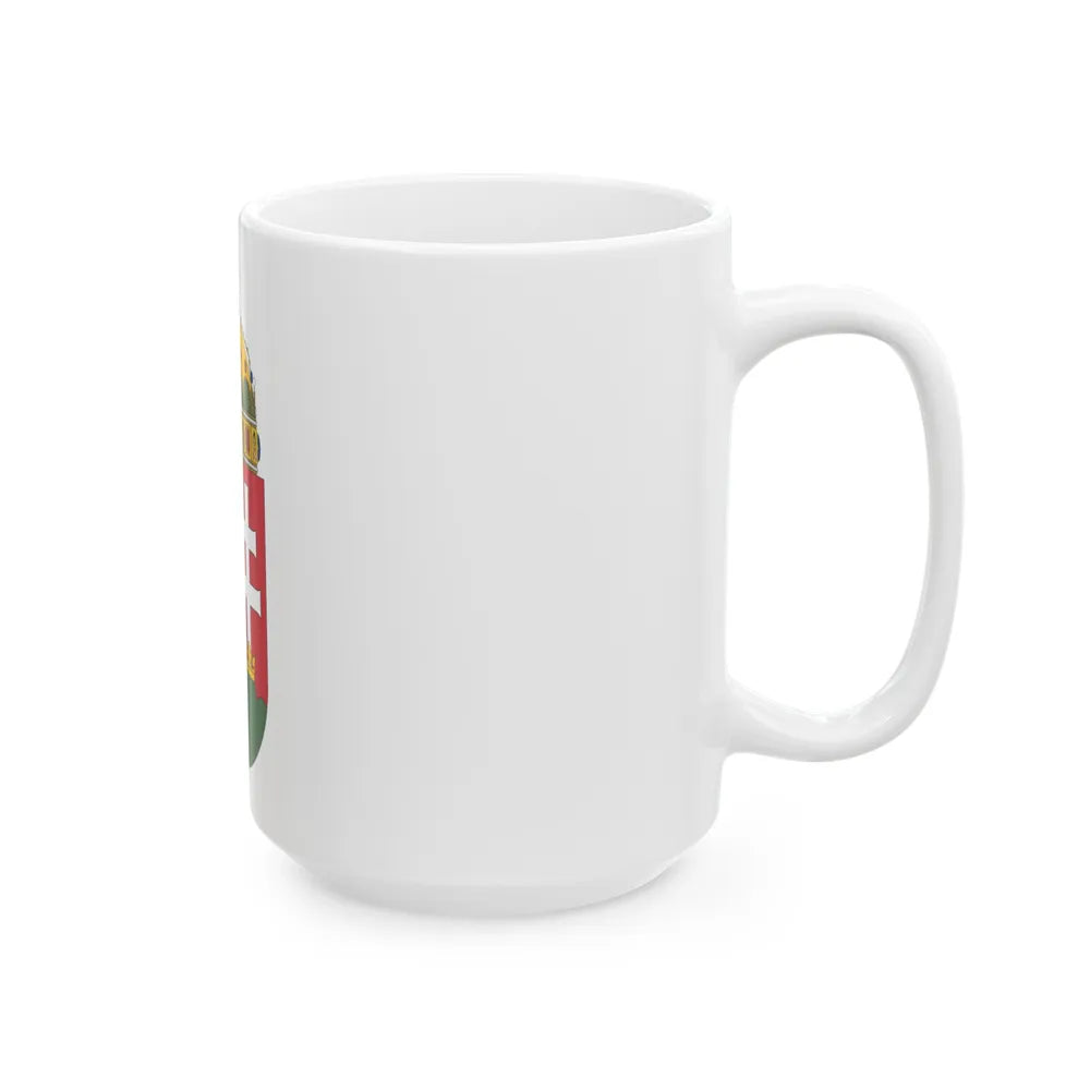 Coat of arms of Hungary - White Coffee Mug-Go Mug Yourself