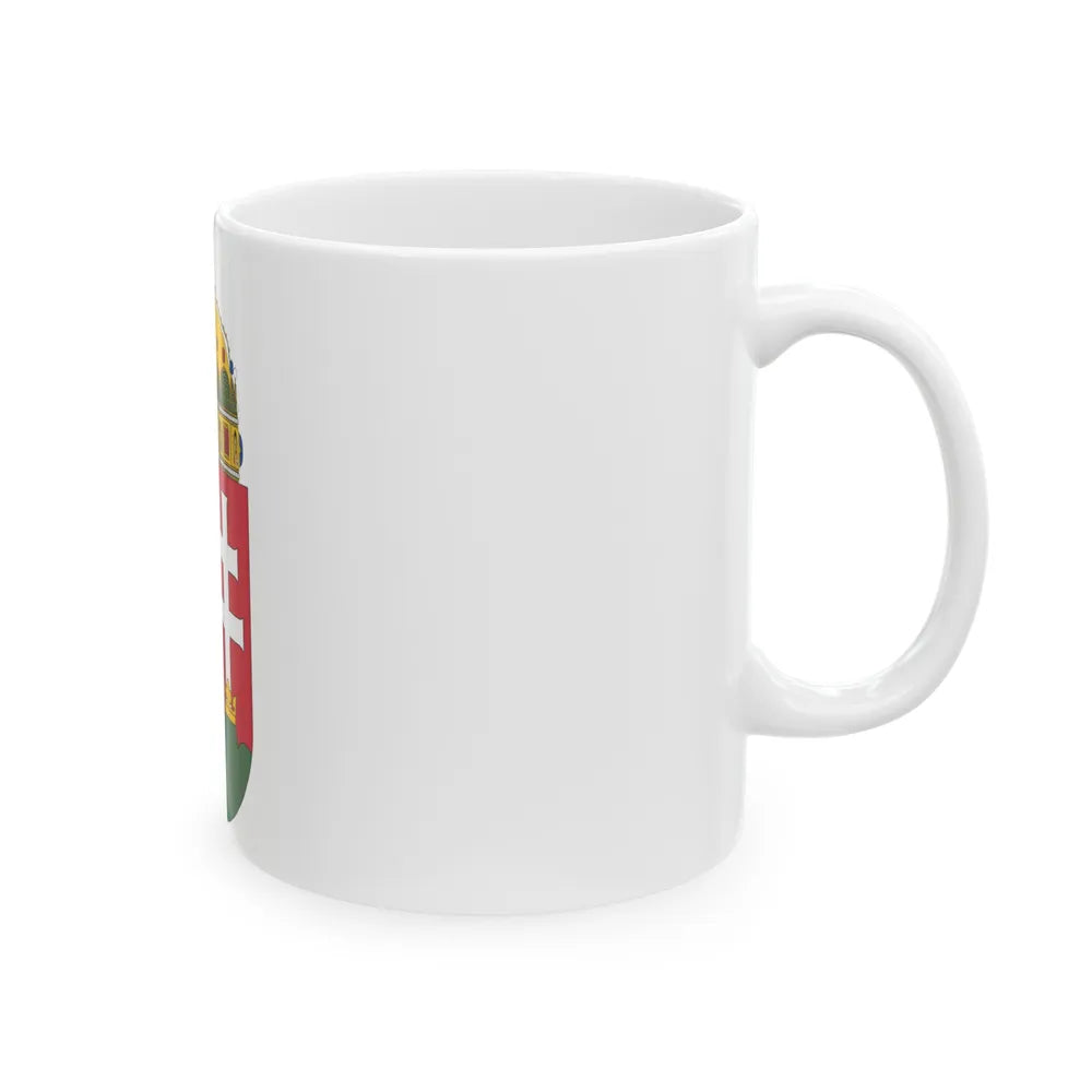 Coat of arms of Hungary - White Coffee Mug-Go Mug Yourself