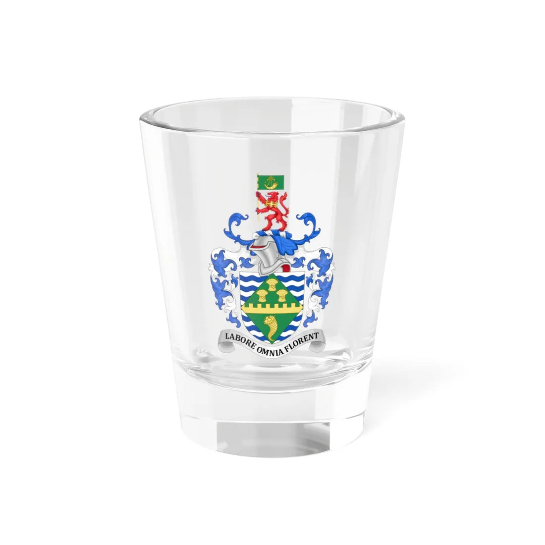 Coat of Arms of Huntingdonshire (England) (Coat of Arms) Shot Glass 1.5oz 1.5oz - Go Mug Yourself