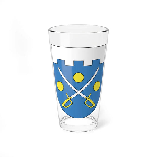 Coat of Arms of Hłybokaje Belarus (Belarus) (Coat of Arms) Pint Glass 16oz 16oz - Go Mug Yourself