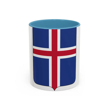 Coat of arms of Iceland 2 - Accent Coffee Mug 11oz Light Blue - Go Mug Yourself