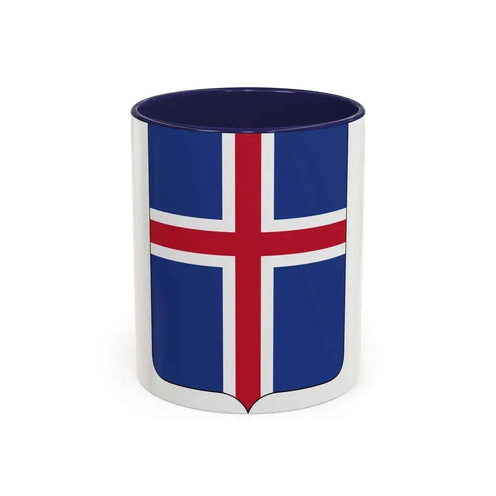 Coat of arms of Iceland 2 - Accent Coffee Mug 11oz Navy - Go Mug Yourself