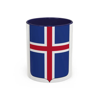 Coat of arms of Iceland 2 - Accent Coffee Mug 11oz Navy - Go Mug Yourself