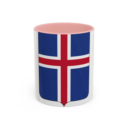 Coat of arms of Iceland 2 - Accent Coffee Mug 11oz Pink - Go Mug Yourself