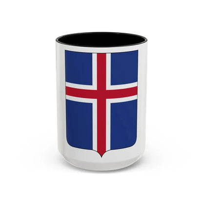 Coat of arms of Iceland 2 - Accent Coffee Mug 15oz Black - Go Mug Yourself