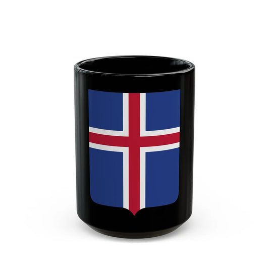 Coat of arms of Iceland 2 - Black Coffee Mug-15oz-Go Mug Yourself