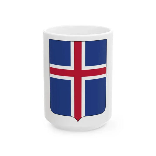 Coat of arms of Iceland 2 - White Coffee Mug 15oz - Go Mug Yourself