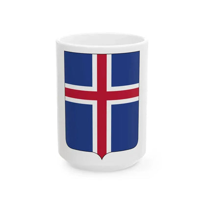 Coat of arms of Iceland 2 - White Coffee Mug 15oz - Go Mug Yourself