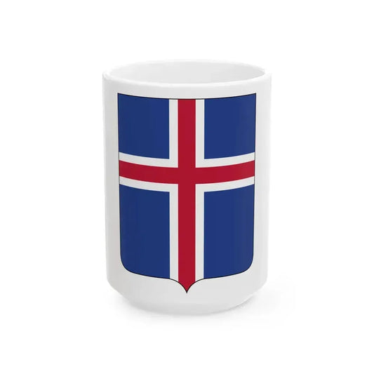 Coat of arms of Iceland 2 - White Coffee Mug 15oz - Go Mug Yourself