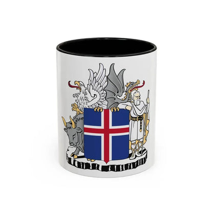 Coat of arms of Iceland - Accent Coffee Mug 11oz Black - Go Mug Yourself