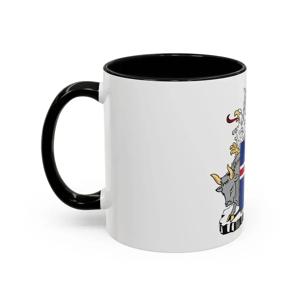 Coat of arms of Iceland - Accent Coffee Mug - Go Mug Yourself