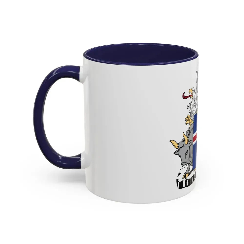 Coat of arms of Iceland - Accent Coffee Mug - Go Mug Yourself