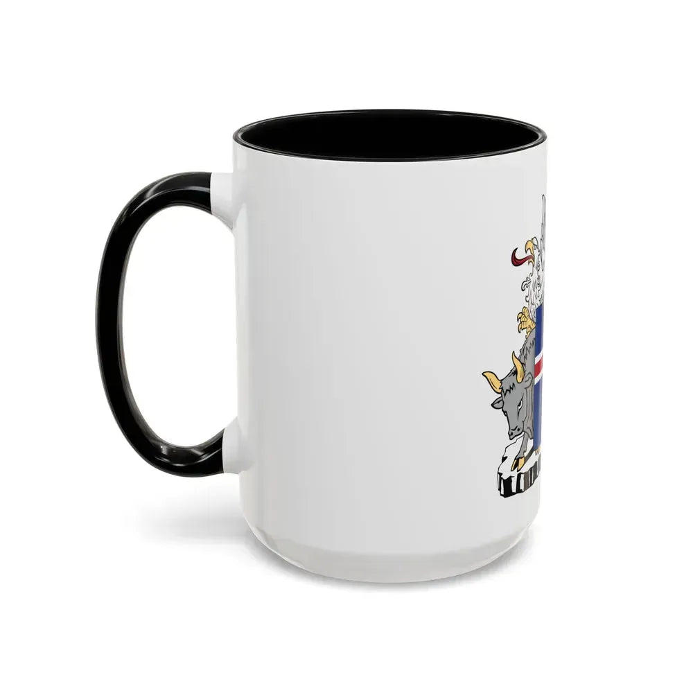 Coat of arms of Iceland - Accent Coffee Mug - Go Mug Yourself