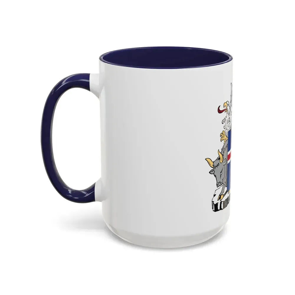 Coat of arms of Iceland - Accent Coffee Mug - Go Mug Yourself