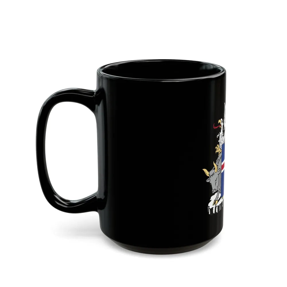 Coat of arms of Iceland - Black Coffee Mug-Go Mug Yourself