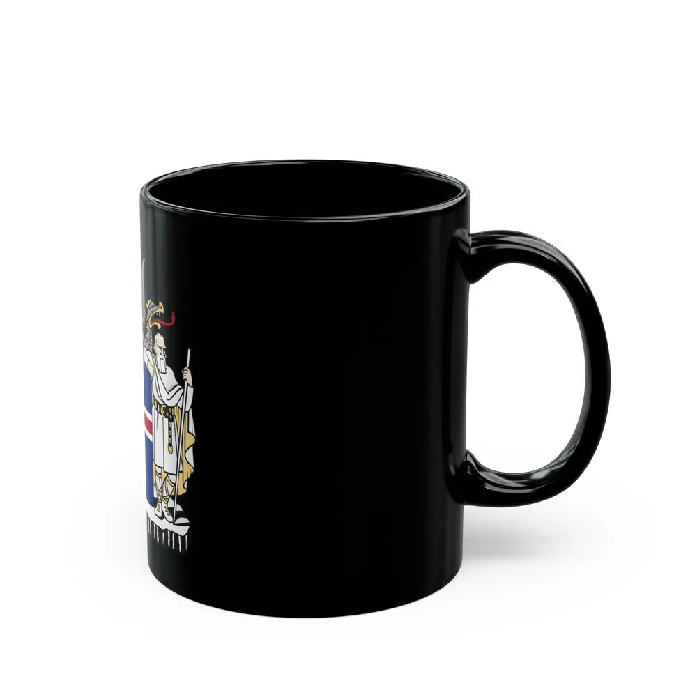 Coat of arms of Iceland - Black Coffee Mug-Go Mug Yourself