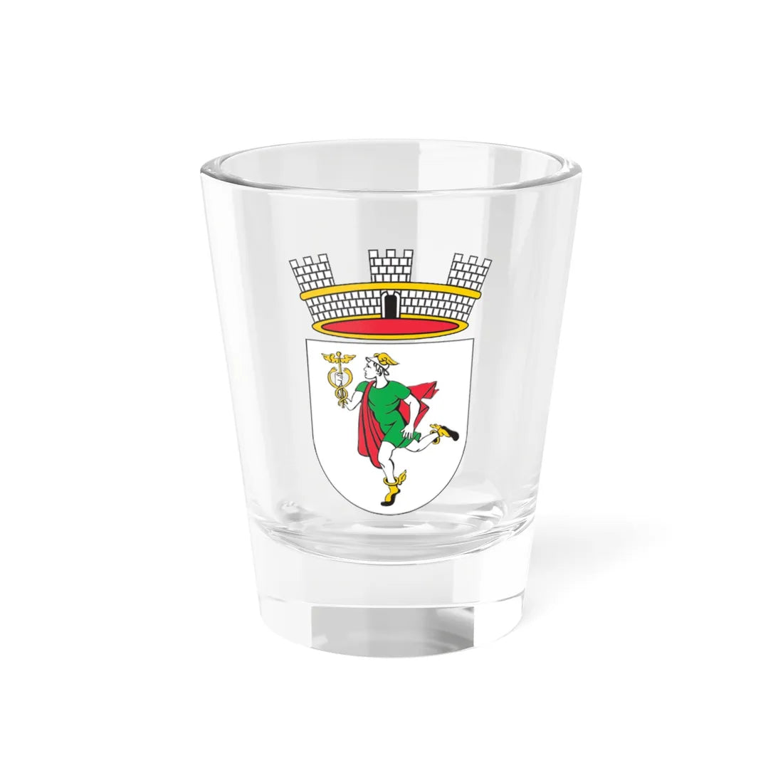 Coat of arms of Idrija (Slovenia) (Coat of Arms) Shot Glass 1.5oz 1.5oz - Go Mug Yourself