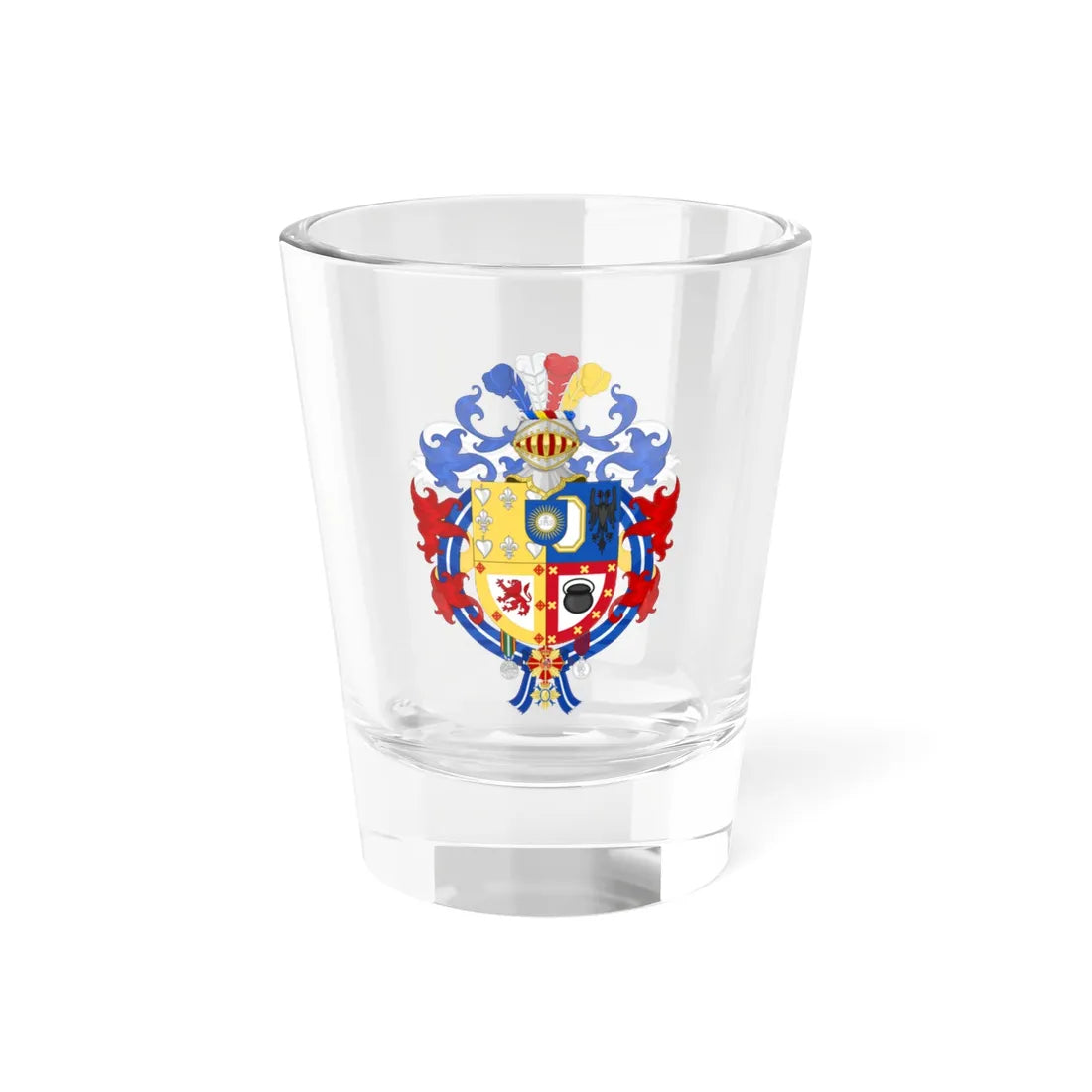 Coat of Arms of Ignacio Echeverría (Spain) (Coat of Arms) Shot Glass 1.5oz 1.5oz - Go Mug Yourself