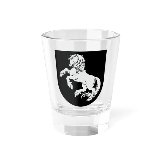 Coat of Arms of Ilūkste (Latvia) (Coat of Arms) Shot Glass 1.5oz 1.5oz - Go Mug Yourself