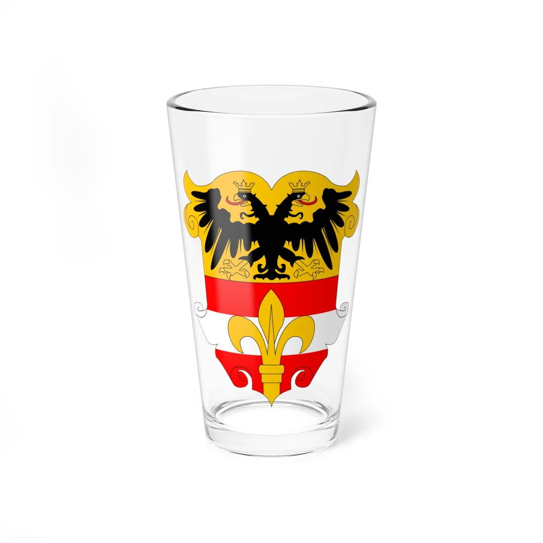 Coat of arms of Imperial Free City of Trieste (Italy) (Coat of Arms) Pint Glass 16oz 16oz - Go Mug Yourself